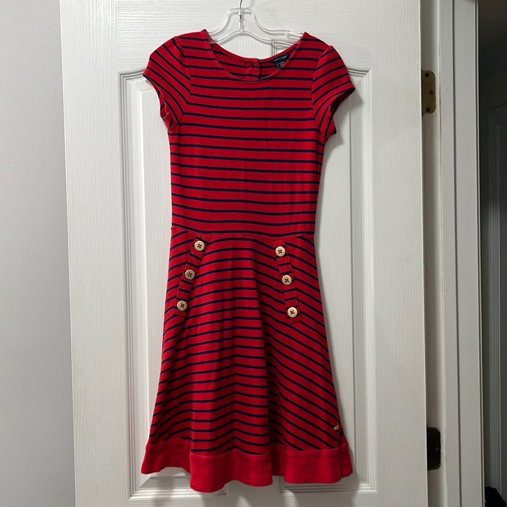 Tommy Hilfiger Red and Navy Knit Dress